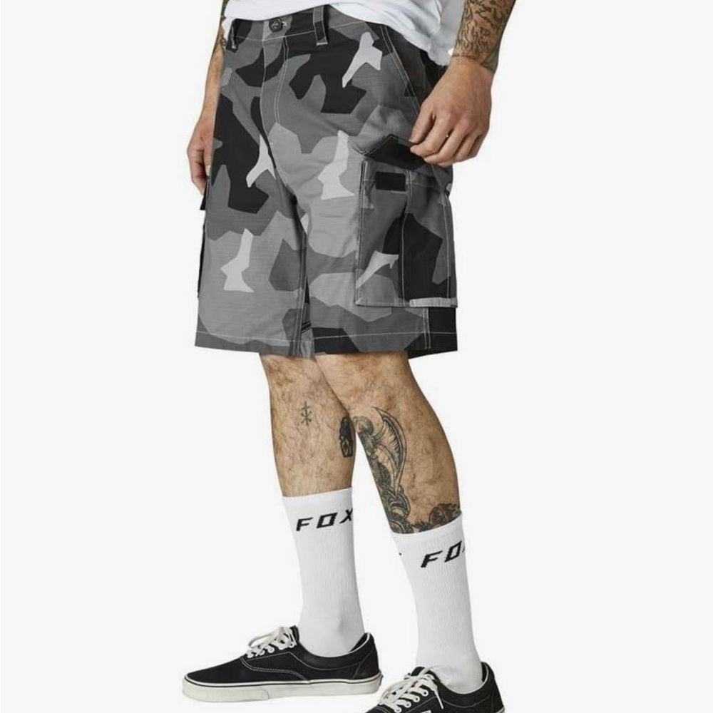 Fox Racing Slambozo Black/Grey Camo Men’s Cargo Shorts 34-Utility Gorpcore - Picture 3 of 9